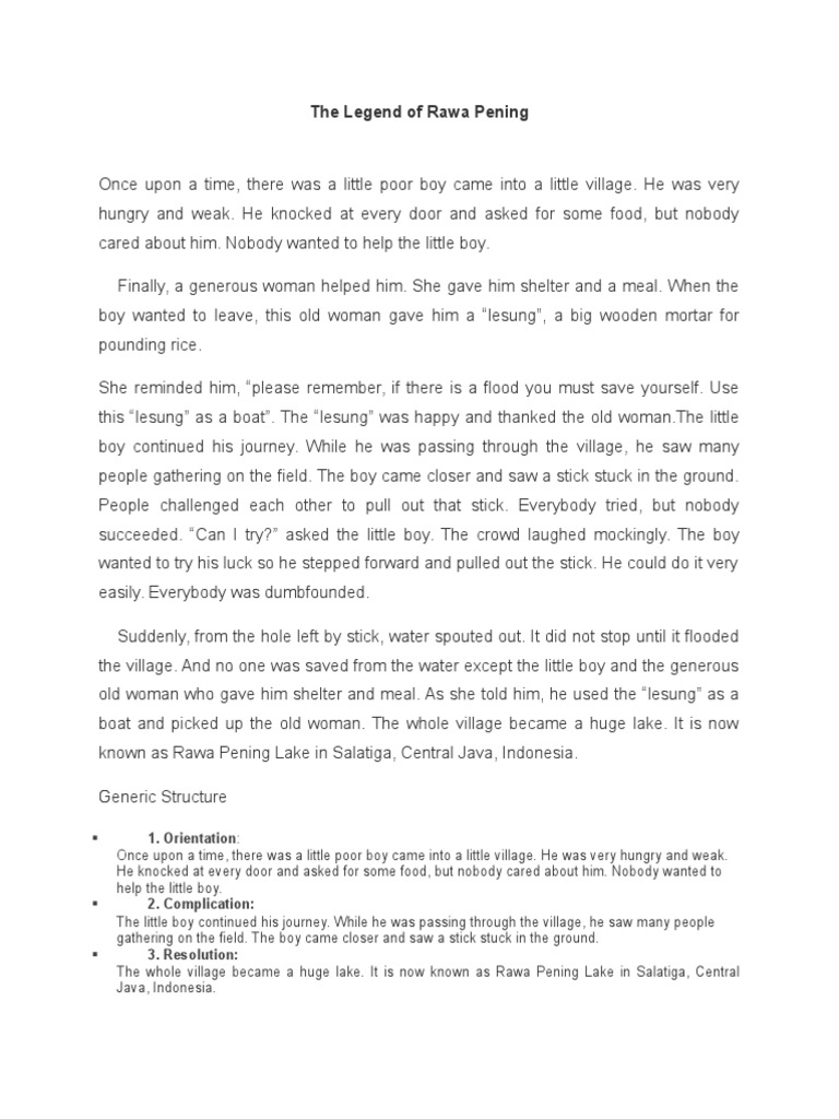 The Legend Of Rawa Pening Nature