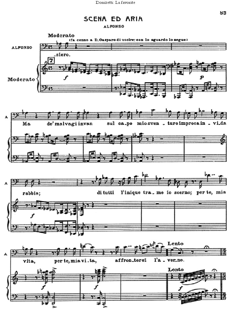 Donizetti's La Favorite Overview | PDF