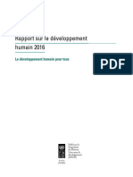 Rapport Sur Le Développement Humain 2016