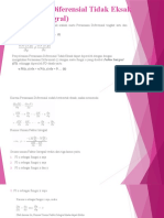 Persamaan Diferensial Tidak Eksak (Faktor Integral)