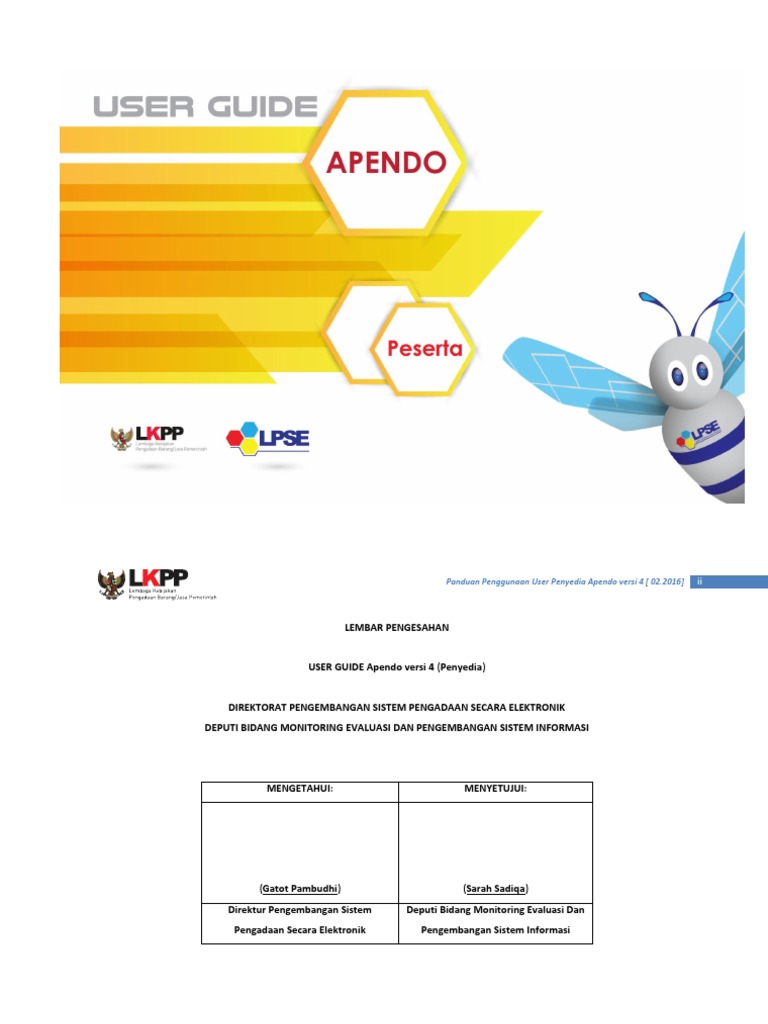 Manual Apendo 4 Penyedia PDF | PDF