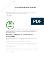 Calcular Porcentaje de Crecimiento Con Excel