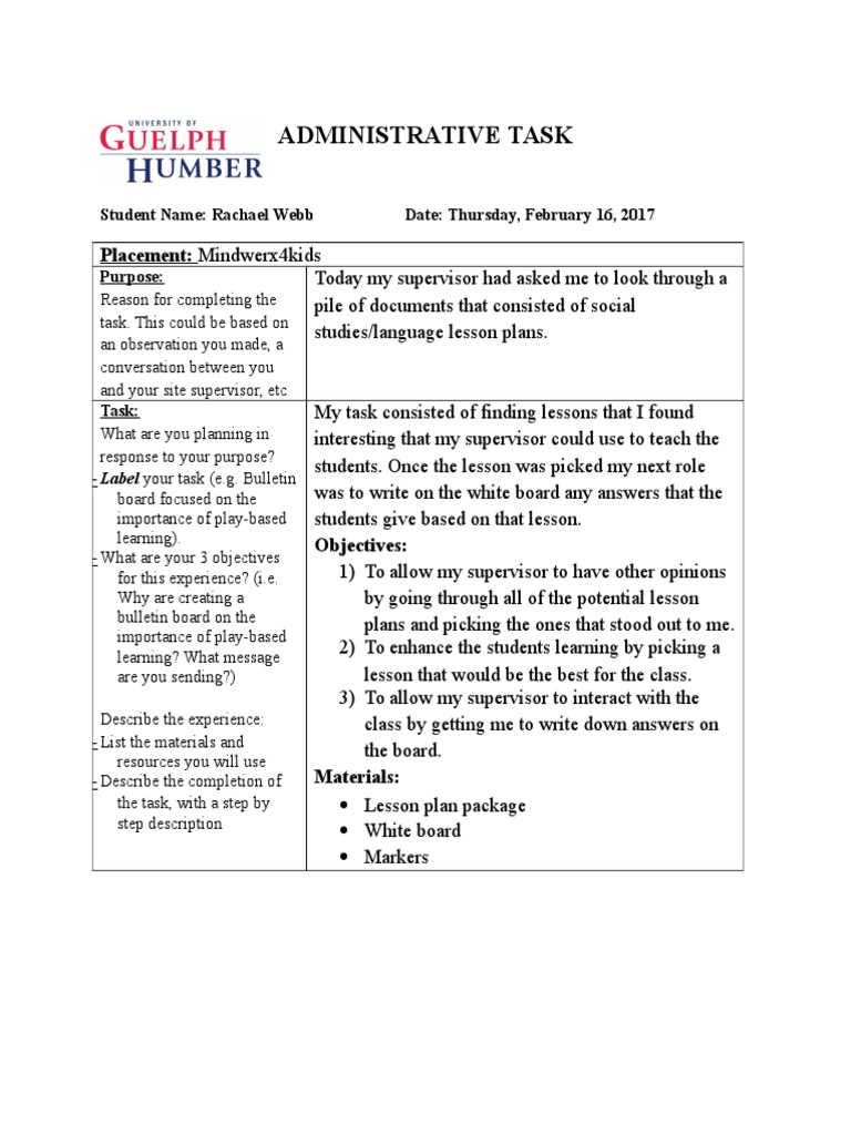 Admin Task 14 - Feb 16 | PDF