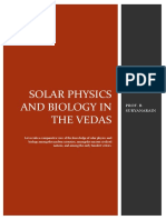 Solar Physics and Biology in The Vedas