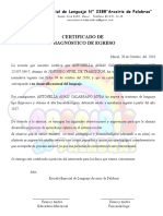 Certificado Alta - Antonella Calabrano