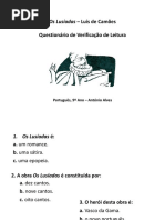 os lusíadas - teste verificação leitura