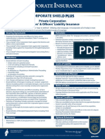 Orporate Nsurance: Corporate Shield Plus D Plus