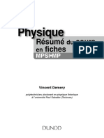 Physique Résumé Du Cours en Fiches MPSI-MP PDF