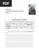 Trabalho de Optl - 8º Ano - Filme Branca de Neve e o Caçador