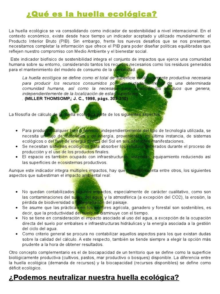 Huella Ecologica | PDF | Ecología | Sustentabilidad
