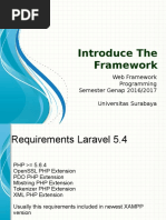 Introduce The Framework: Web Framework Programming Semester Genap 2016/2017 Universitas Surabaya