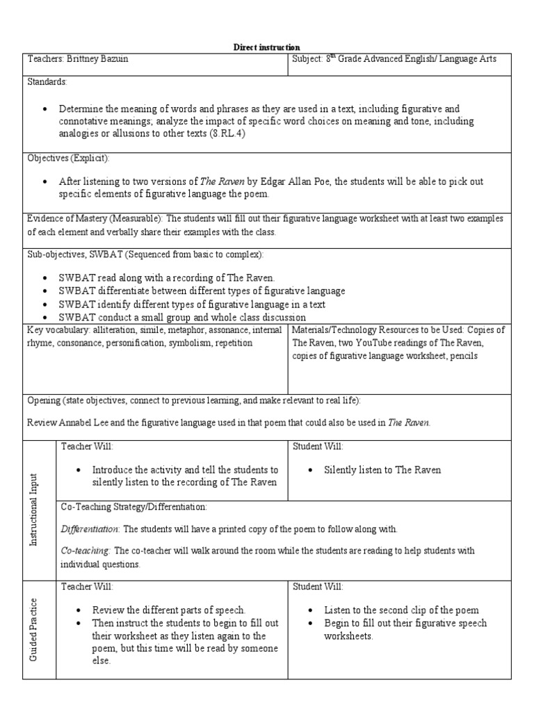 worksheet The Raven Worksheet edgar allan poe lesson plan the raven poetry