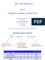 ME 305 Part 4 Integral Formulation of Fluid Flow