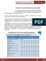 La UMSA Es La Institución de Mayor Confianza de Los Paceños