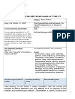 Danielson Framework Lesson Plan Template