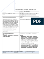 Danielson Framework Lesson Plan Template