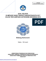 untuk Soal Seleksi Olimpiade Sains Tingkat Kabupaten/Kota 2017 Bidang Astronomi