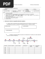 Prueba de Química Organica Segundo Medio