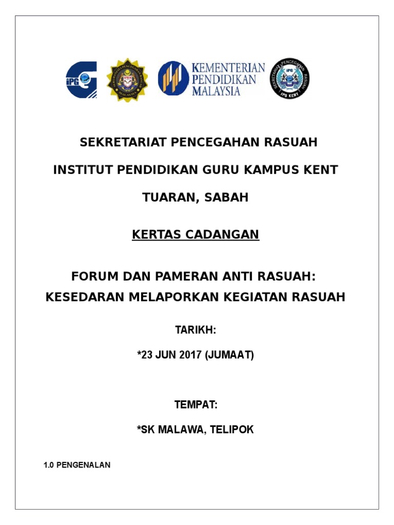 Seminar Pencegahan Rasuah | PDF