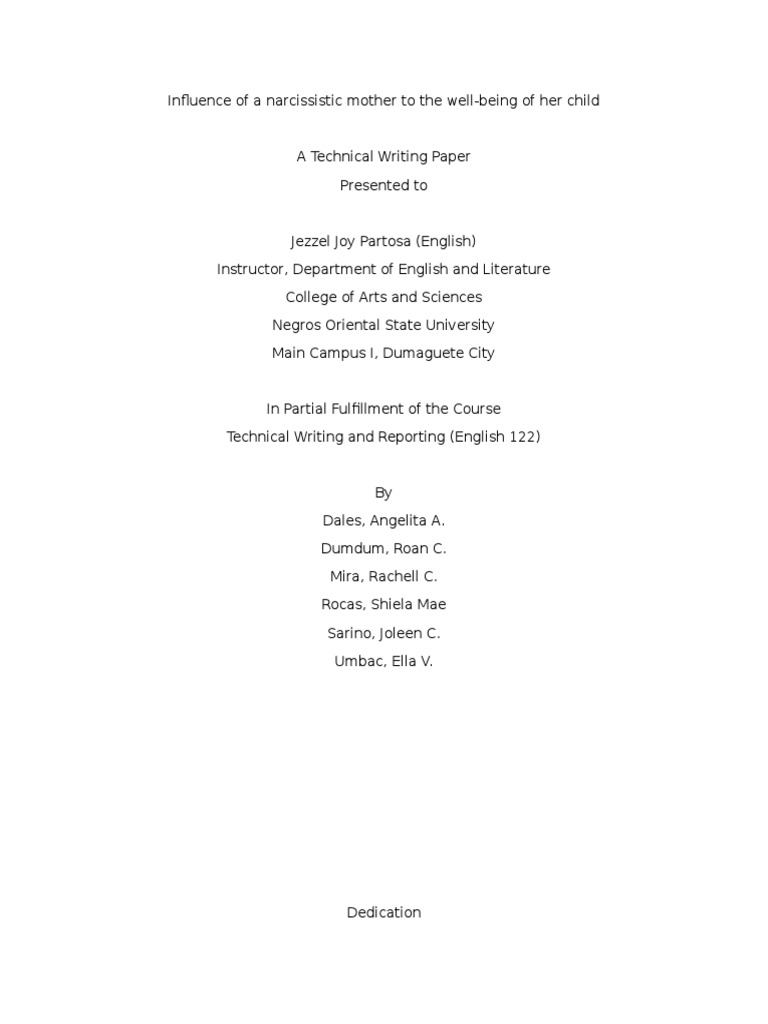 Narcissism effect on others image