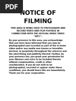 notice of filming