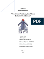 PENDAHULUAN INDUSTRI OBAT HEWAN