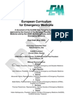 Medicina D'emergenza e Medico D'emergenza CEE Emergency Medicine Curruculum Final Draft