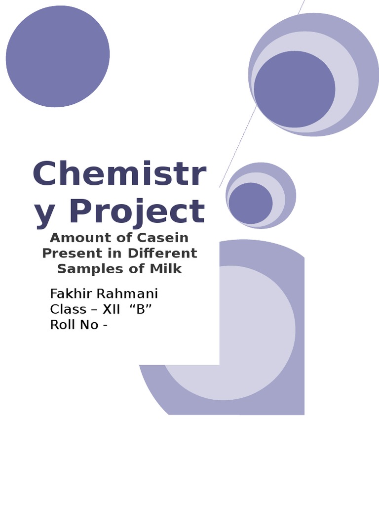 Chemistry Project Template Word