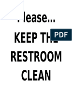 Please Keep The Restroom Clean