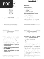 UNIX Shell Scripts: CS1101: Lecture 8