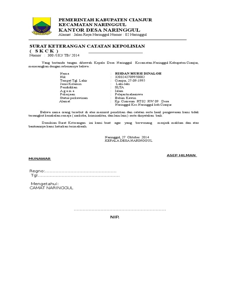 Contoh Surat Berhenti Kerja Filetype Doc