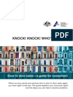 Door to Door Sales - A Guide for Consumers B5 Booklet