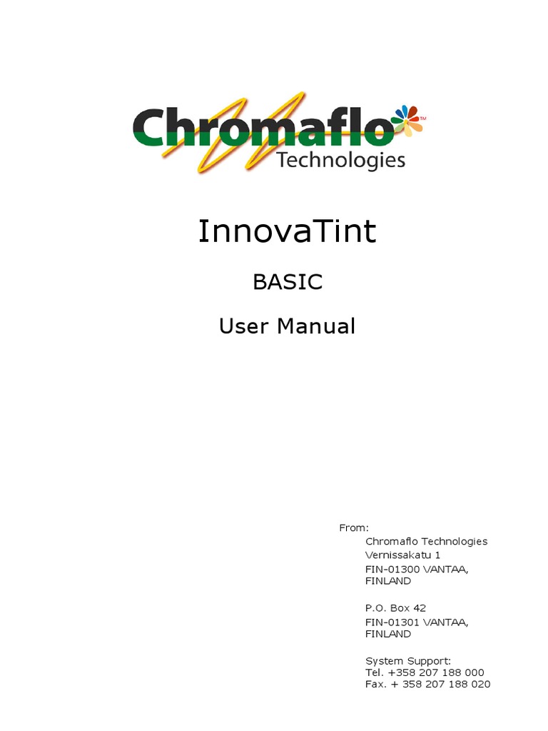 Innovatint Basic Manual PDF | PDF | Tab (Gui) | Button (Computing)