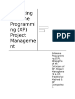 Analyzing Extreme Programming (XP) Project Management