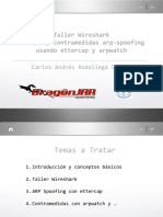 Taller Wireshark Ataque y Contramedidas Arp-Spoofing Usando Ettercap y Arpwatch PDF