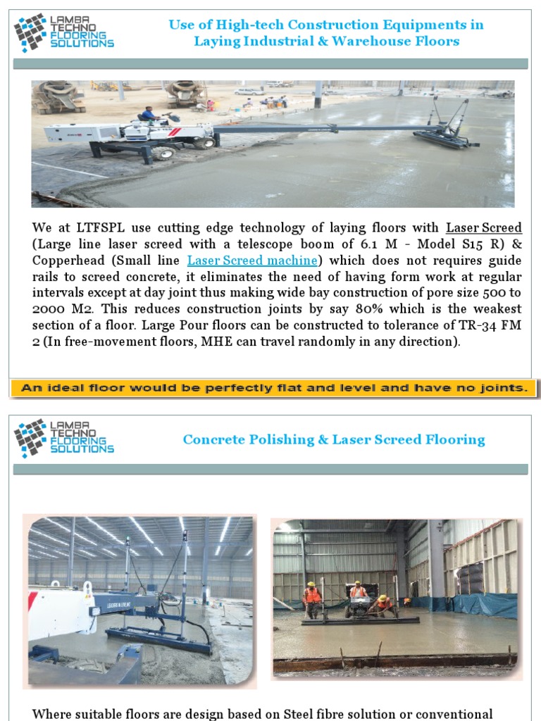 Concrete Polishing & Laser Screed Flooring | PDF | Reinforced Concrete ...