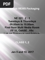 Advanced MEMS Packaging 2017 (Class 1)