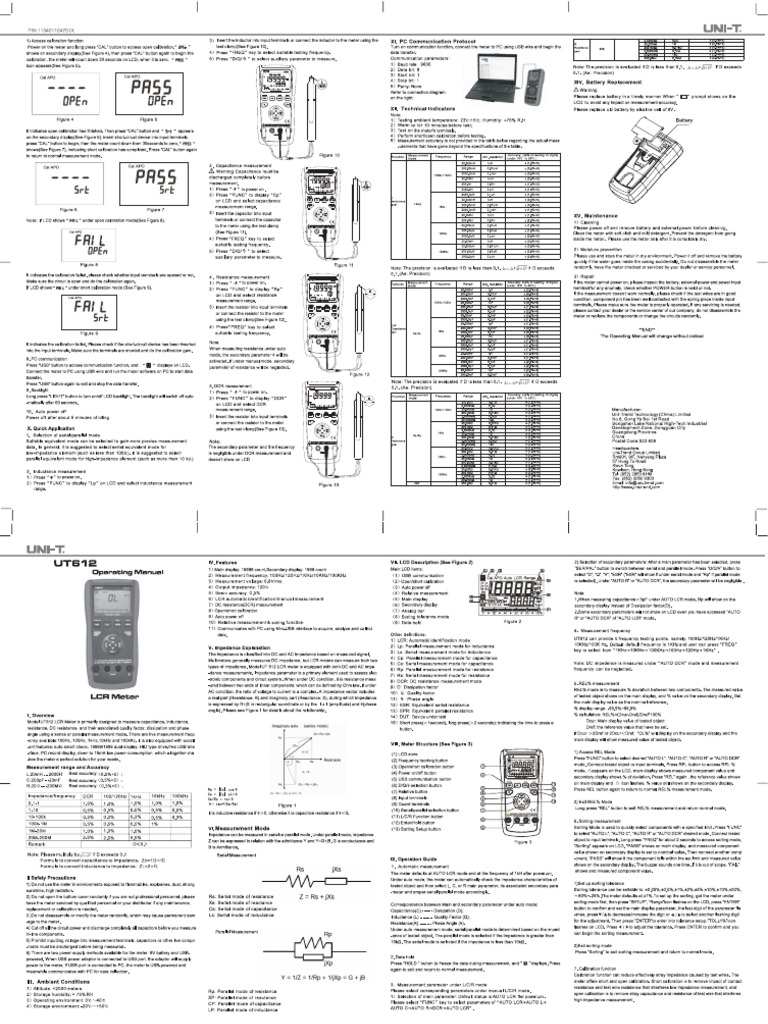UT612 Manual PDF