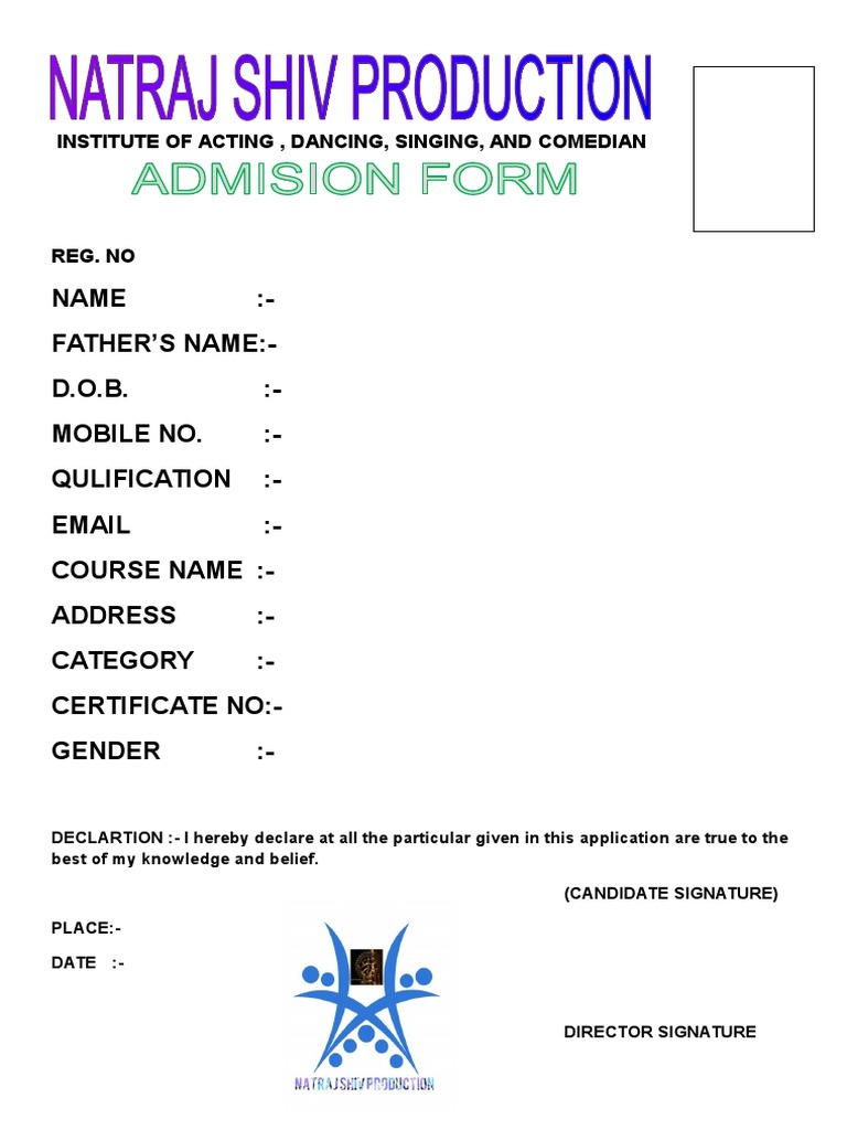 Institute Form | PDF