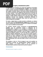 Retroalimentación Negativa y Retroalimentación Positiva