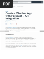 Create A Weather App With Forecast