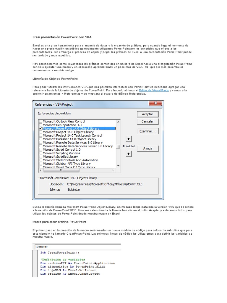 Codigo Vba para Power Point | PDF | Macro (informática) | Microsoft ...