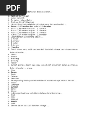 Soal Voli Pdf