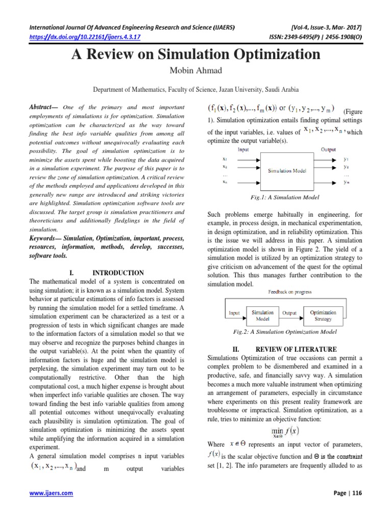 A Review On Simulation Optimization | PDF | Mathematical Optimization ...