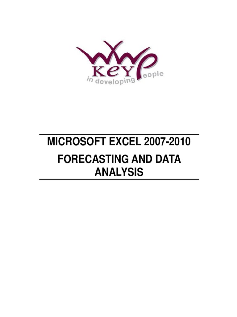 Excel 2007 Forecasting Techniques | PDF | Forecasting | Linear Trend ...