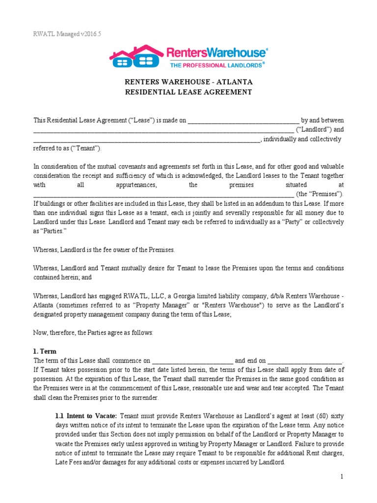Renters warehouse atlanta managed lease 2016 5 example rwatl llc