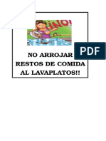 No Arrojar Restos de Comida