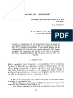 La Muerte Del Legislador - Fernando de Trazegnies Granda