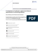 A Comparison of Methods To Determine Bilateral Asymmetries in Vertical Leg Stiffness