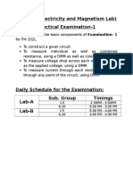 PH-102L (Electricity and Magnetism Lab) Practical Examination-1